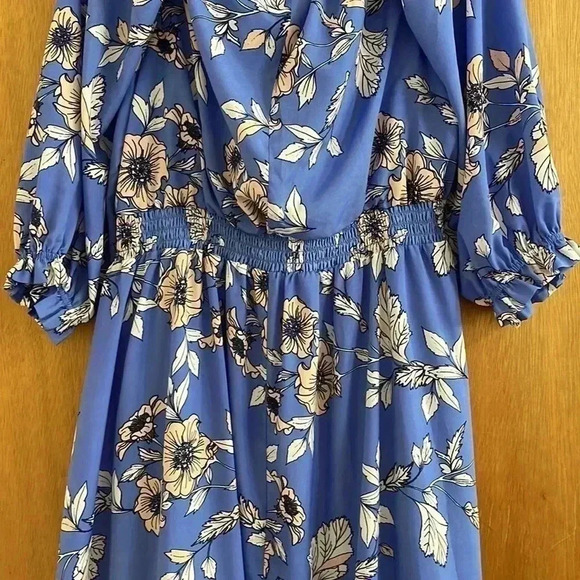 Eliza J Floral Faux Wrap Midi Dress - Picture 7 of 11